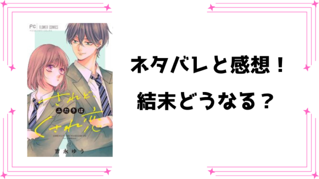 『されど、ふたりはくされ恋』ネタバレ全話と感想！