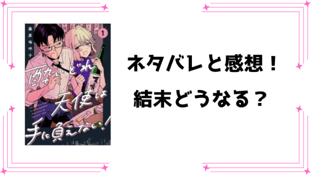 『酔いどれ天使は手に負えない』ネタバレ全話と感想！