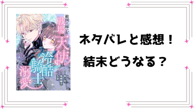 『敵国に嫁いだ戦場の天使は冷酷騎士に溺愛される』ネタバレ全話と感想！
